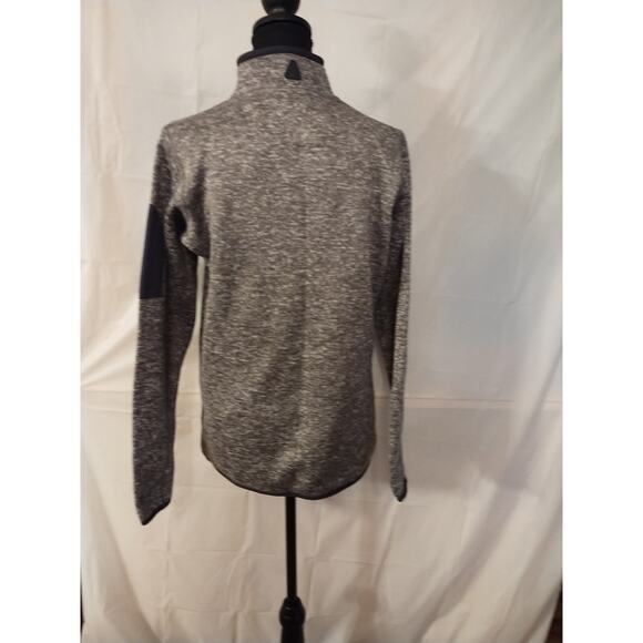 Women's Antigua Gray/Black Half Zip Pullover Jacket Challenger Turf Logo Size L - Picture 4 of 9